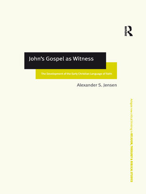 cover image of John's Gospel as Witness